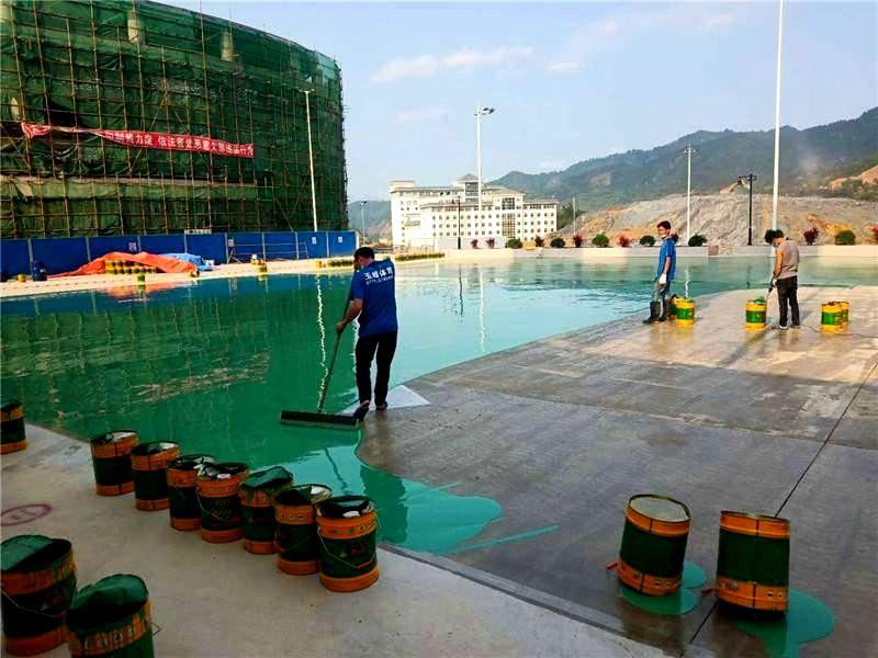 九游会塑胶篮球场施工助力东兰深圳龙华学校，